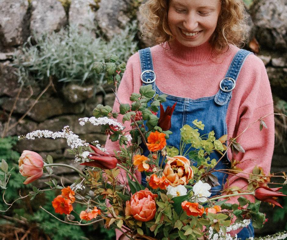 Our head flower gardener and bouquet designer, Rachel