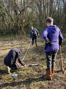 Planting fruit trees at Coneygree Orchard, Gleadless Valley, Sheffield