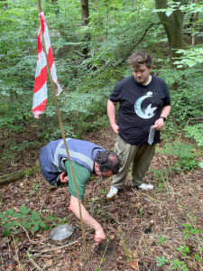 collecting a soil sample